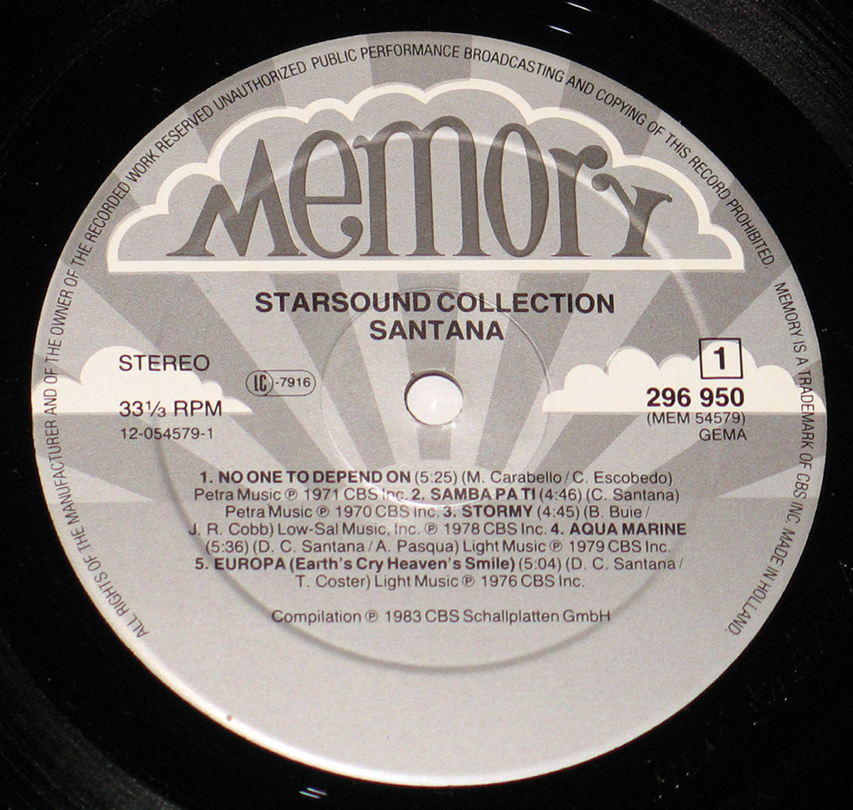 High Resolution Photos of santana starsound collection audiophile half speed mastered 